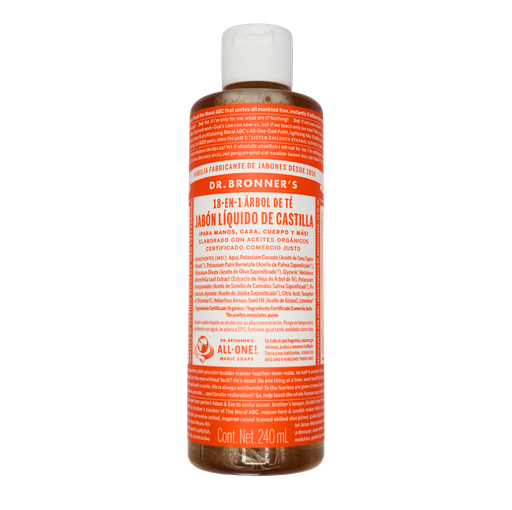 [018787505779] Jabón líquido de castilla tea tree 240 ml Dr. Bronner’s