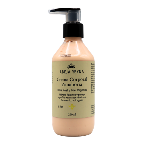 [7502281600700] Crema corporal zanahoria 250 ml Abeja Reyna