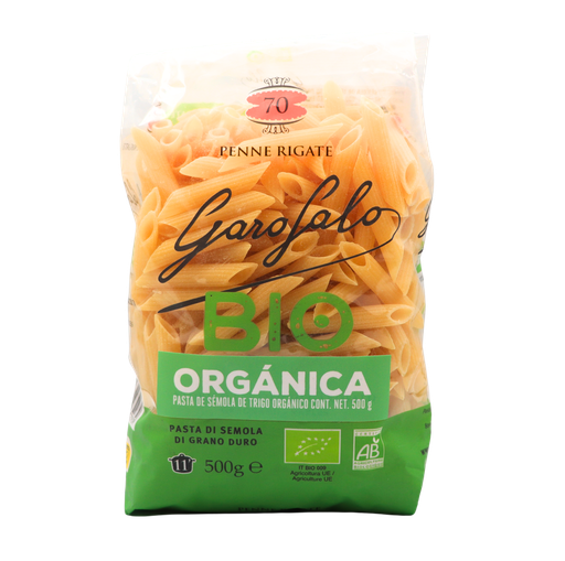 [8000139932939] Pasta de trigo penne rigate orgánico 500 g Garofalo