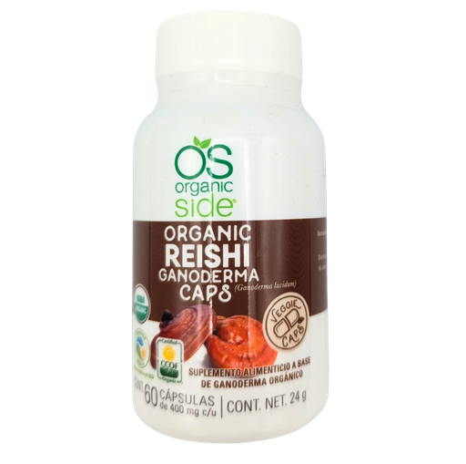 [7500463648878] Reishi orgánico 60 cáp. 24 g Organic Side