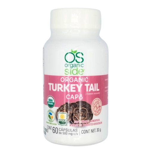 [7503030169486] Turkey tail orgánico 60 cáp. 30 g Organic Side