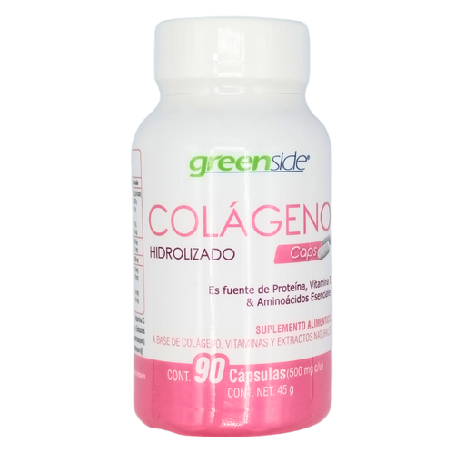 [033119300471] Colágeno hidrolizado 90 cáp. 45 g Green Side