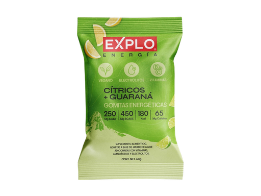 [7500465384392] Gomitas energéticas cítrico guaraná 60 g Explo