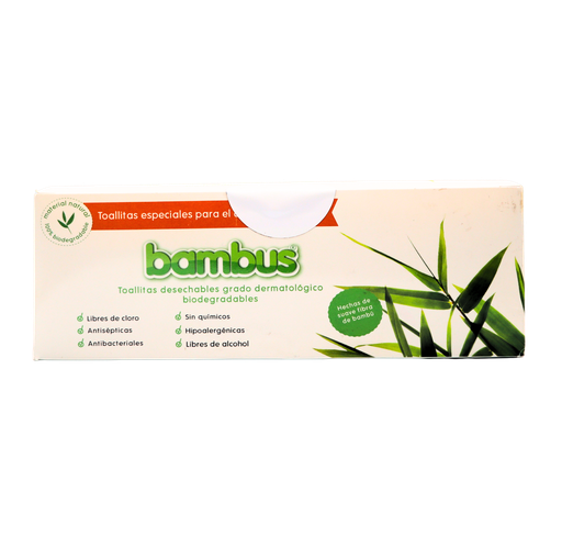 [7503018826073] Toallitas limpiadoras de bambú en rollo 100 hojas Bambus