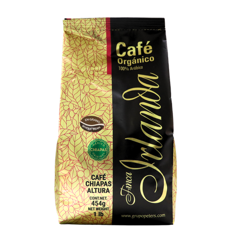 [612603000143] Café orgánico en grano 454 g Finca Irlanda
