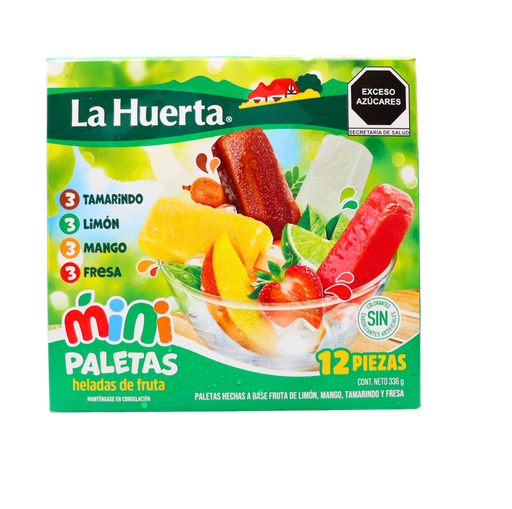 [7501047905004] Mini paletas de fruta natural 12 pzas La Huerta