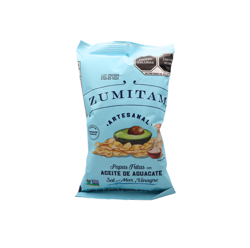 [7503056151090] Papas sal y vinagre con aceite de aguacate 40 g Zumitam